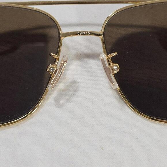 Coach Classic Aviator Sunglasses HC7061 - Gold Matte Dark Tortoise/Brown W/case - Picture 7 of 11